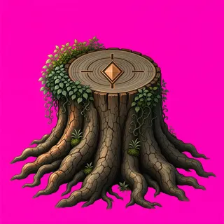 overgrown tree stump