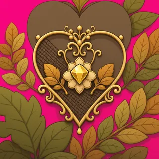 heart, ornate design