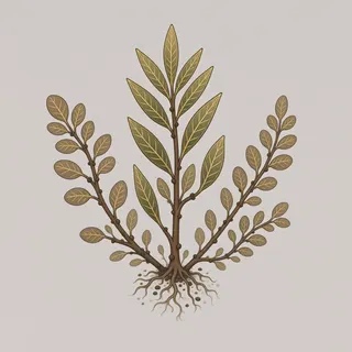 small weeds, sparse arrangement