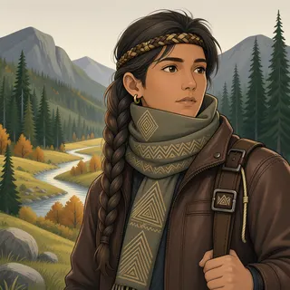 original adult explorer, calm expression
