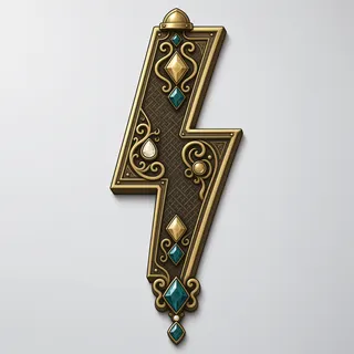 lightning bolt, ornate design