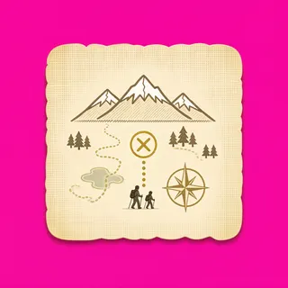 treasure map, plain design