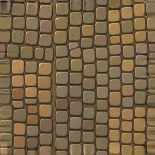 dust-covered worn cobbles