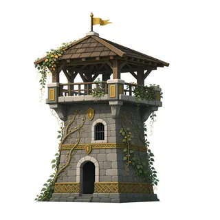 overgrown watchtower