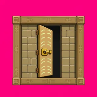 door locked, intact
