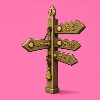 clean wayfinding sign without text