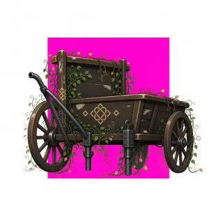 overgrown abandoned cart