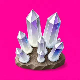 frosted crystal cluster