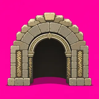 support arch, weathered