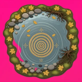 shallow puddle, clustered arrangement