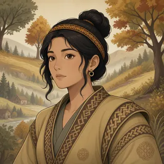 original adult artisan, calm expression