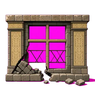 window frame, damaged
