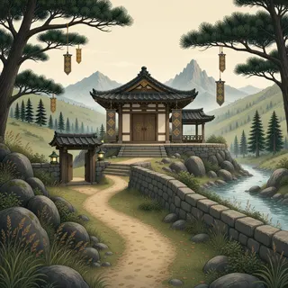hidden shrine at daylight
