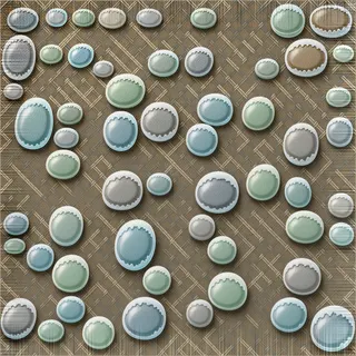 frosted river pebbles