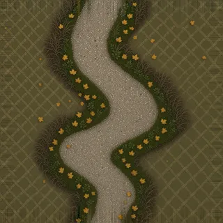 overgrown fine gravel path