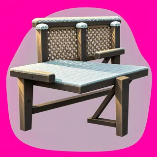 frosted bench