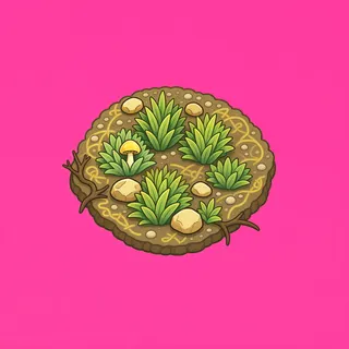 small moss patch, sparse arrangement