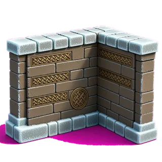 frosted stone wall section