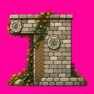 wall T junction, overgrown
