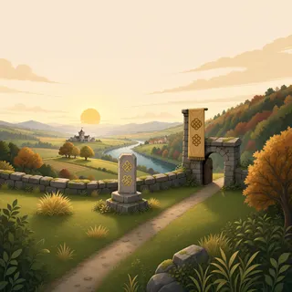 border overlook at daybreak