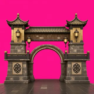 bridge entrance, weathered