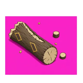 damaged fallen log