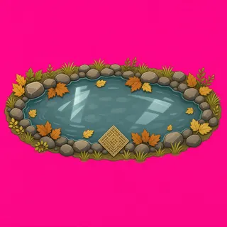 shallow puddle, elongated arrangement