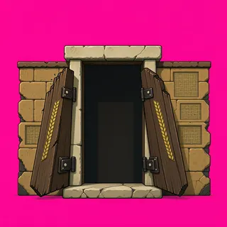 door open, damaged