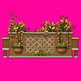 balcony platform, overgrown