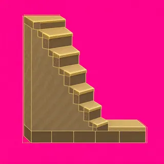 stairs downward, intact