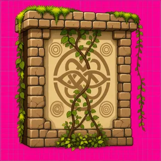 wall end cap, overgrown