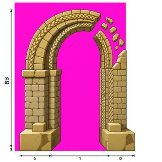 support arch, damaged