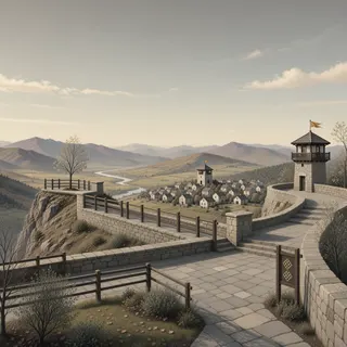 border overlook at daylight