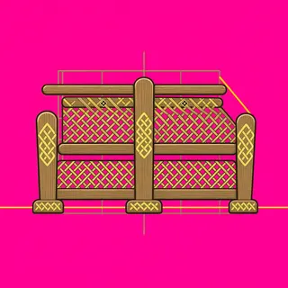 fence corner, intact