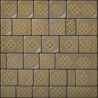 dust-covered dusty tiled floor
