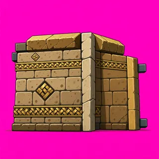 wall outer corner, weathered