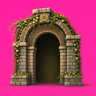 overgrown archway