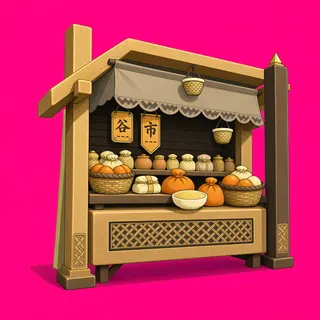 clean market stall