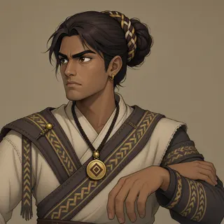 original adult artisan, determined expression