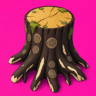 weathered tree stump