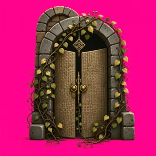 overgrown gate