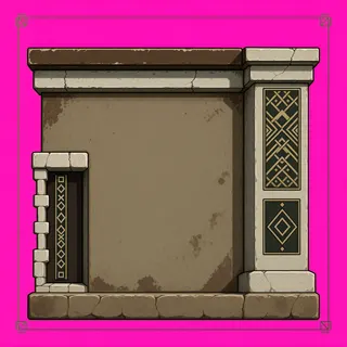 wall end cap, weathered