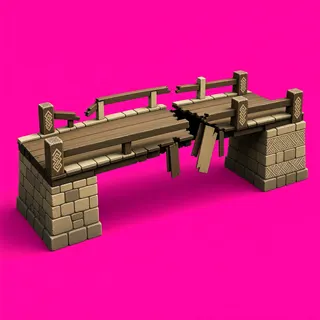 damaged small bridge