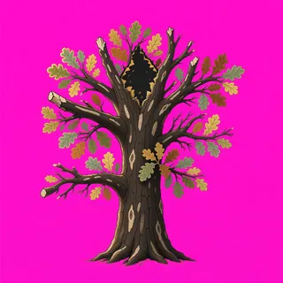 damaged standing tree