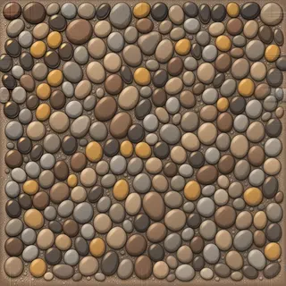 dust-covered river pebbles
