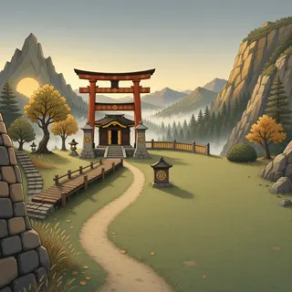 hidden shrine at daybreak