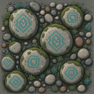 overgrown river pebbles