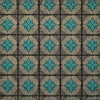 damaged dusty tiled floor