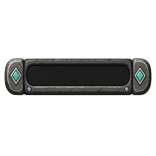empty status bar frame, pressed state