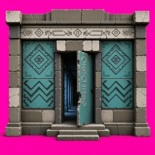 door open, damaged